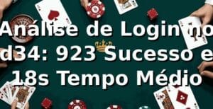 Análise de Login no d34: 92,3% Sucesso e 18s Tempo Médio 📊